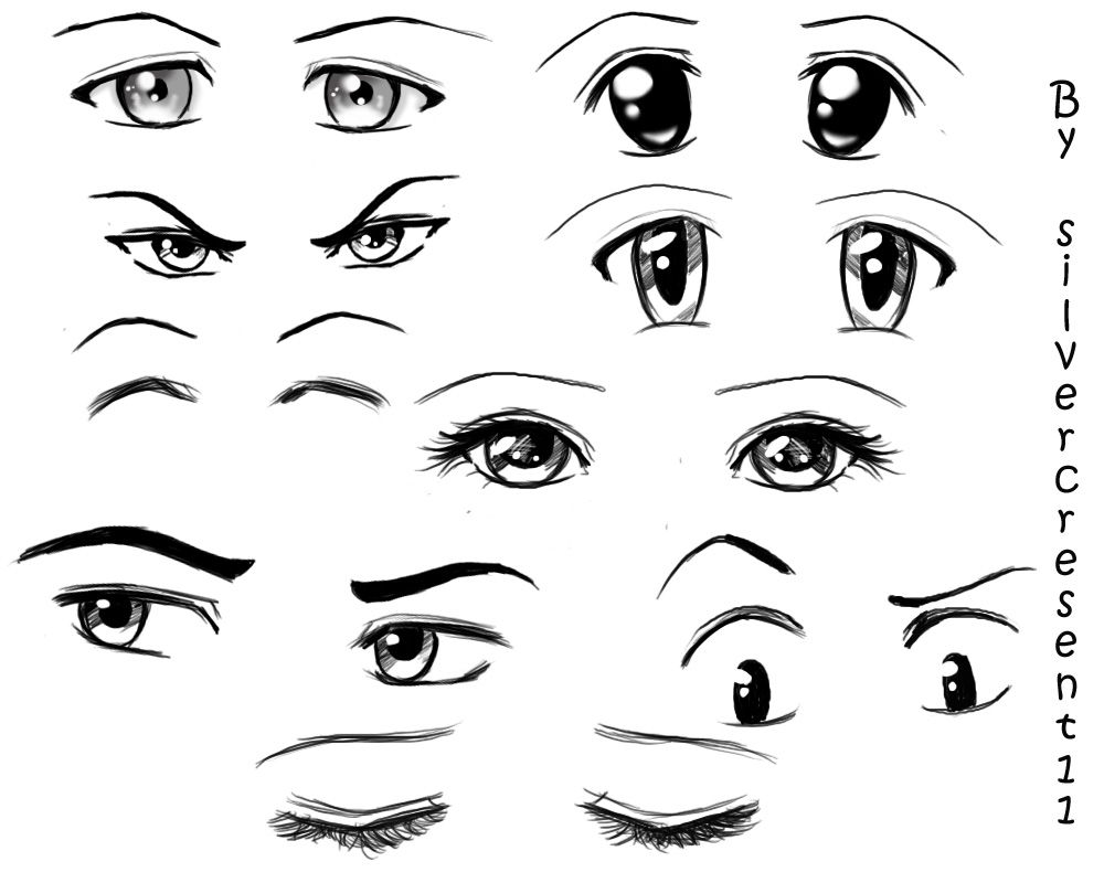 Types Of Anime Eyes Male  Olhos desenho Desenhos de homens Olhos mangá